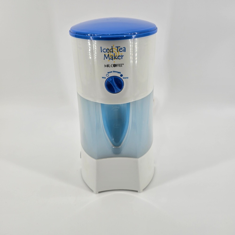 Mr. Coffee Iced Tea Maker Kitchen Appliance TM70 White Blue 3 Quart Size